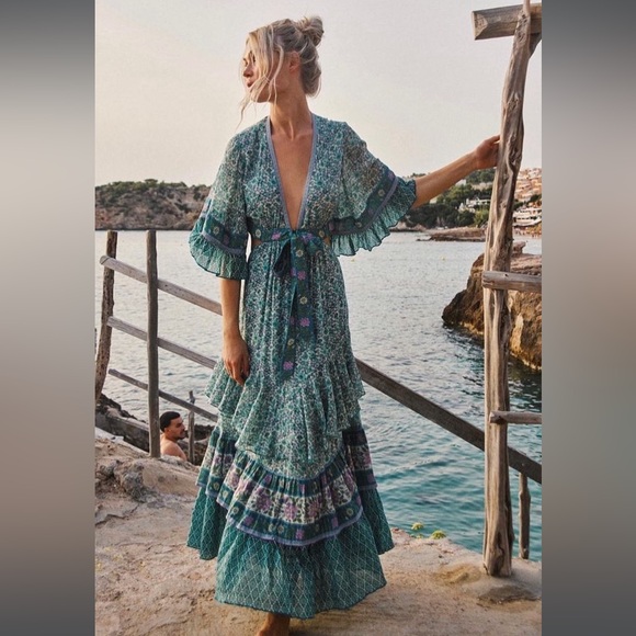 Spell Dresses & Skirts - Spell Sienna Bambi Gown Jade